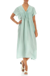 Romantic Mint Pure Silk Midi Dress 4