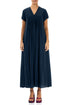 Romantic Navy Silk Bamboo Dress 1