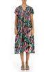 Romantic Paint Charm Silk Bamboo Midi Dress 1