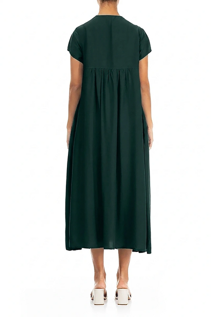 Romantic Peacock Silk Bamboo Dress 2