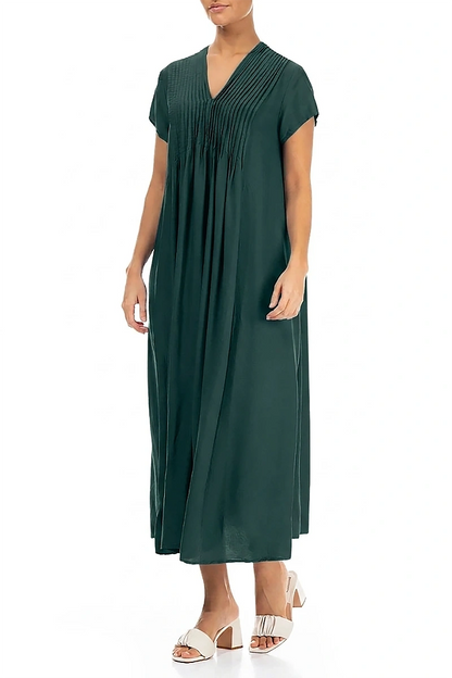Romantic Peacock Silk Bamboo Dress 3