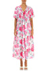 Romantic Peony Blossom Linen Dress 1