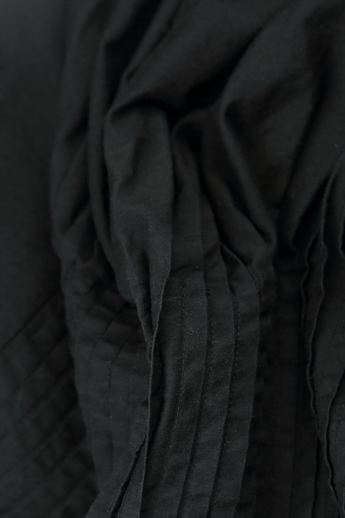 Romantic Pin Tuck Black Silk Bamboo Dress 6