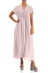 Romantic Powder Pink Silk Bamboo Dress 4