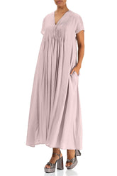 Romantic Powder Pink Silk Bamboo Dress 3