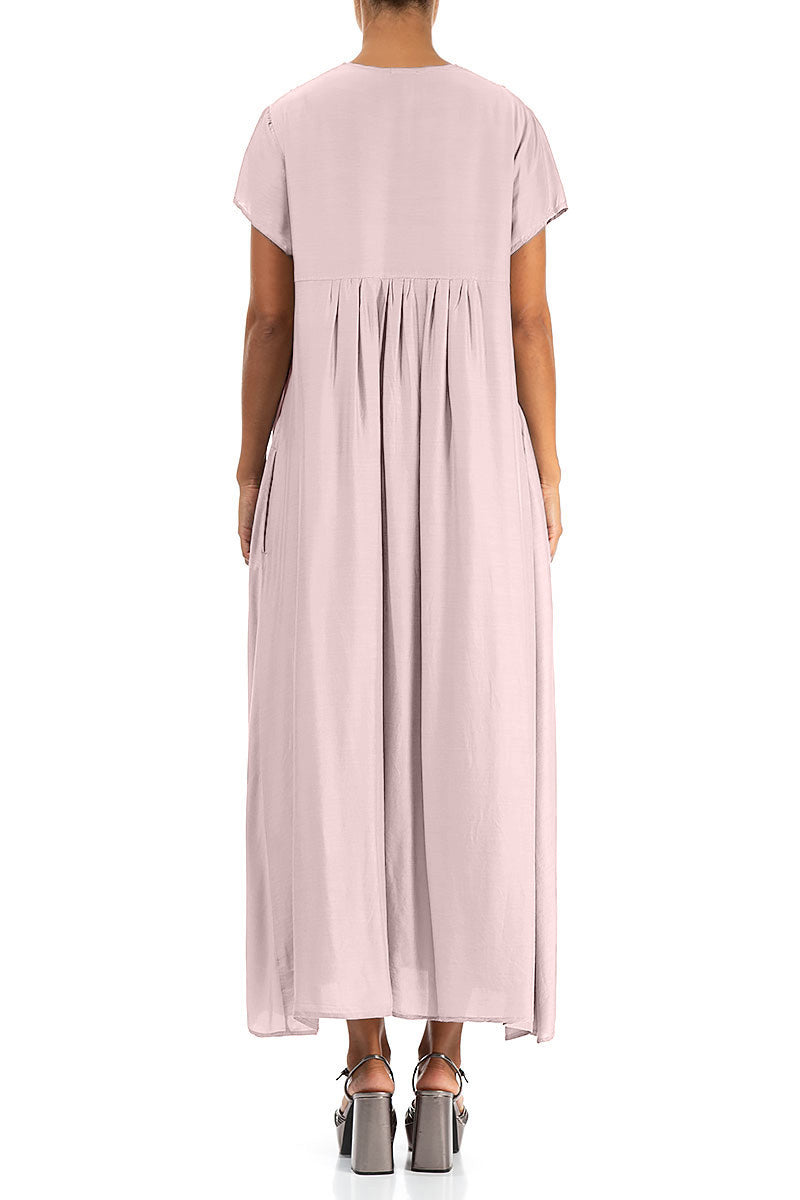 Romantic Powder Pink Silk Bamboo Dress 2