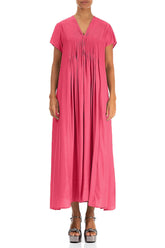 Romantic Raspberry Silk Bamboo Dress 1