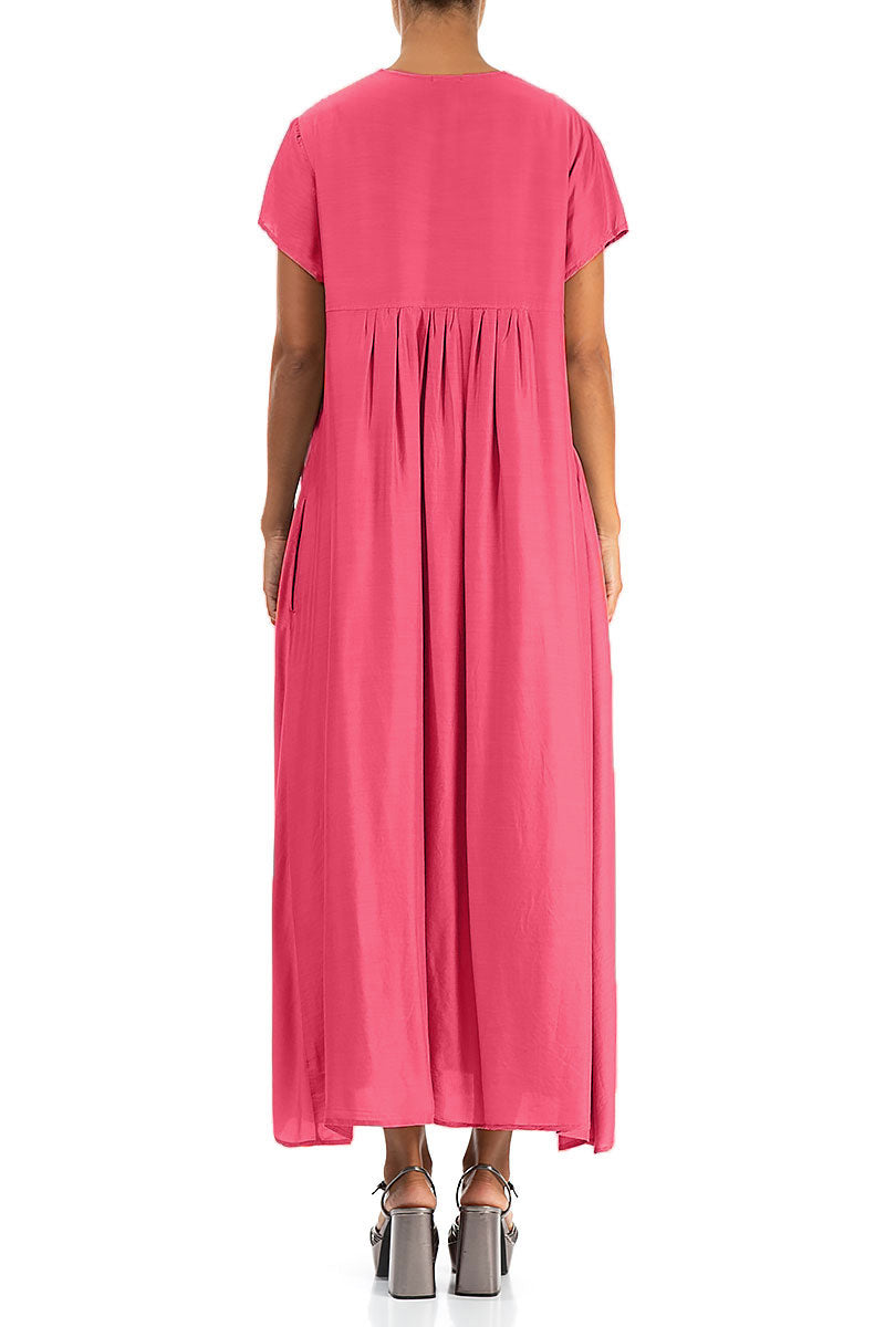 Romantic Raspberry Silk Bamboo Dress 2