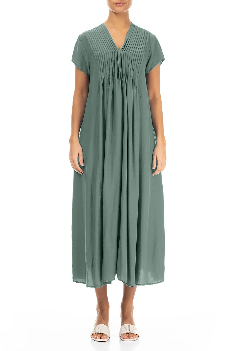 Romantic Sage Silk Bamboo Dress 1