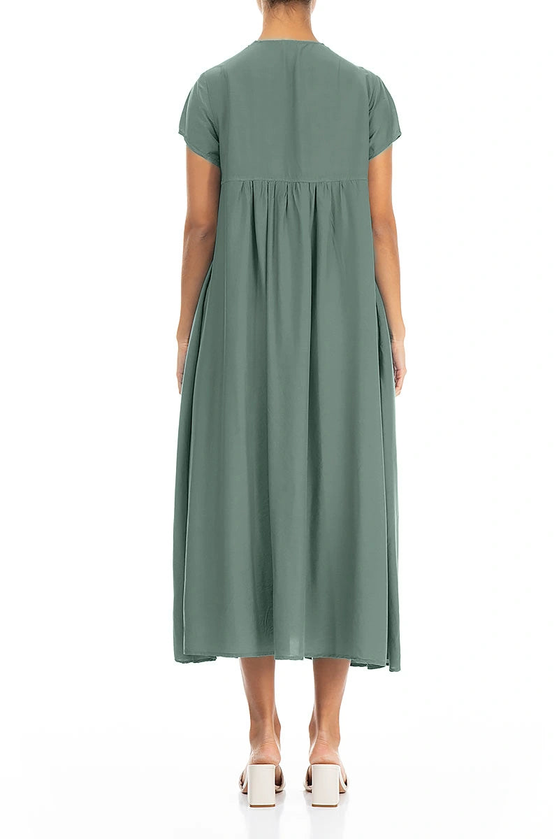 Romantic Sage Silk Bamboo Dress 2