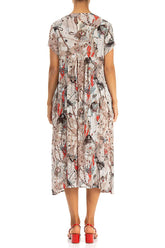 Romantic Savannah Silk Viscose Midi Dress 2