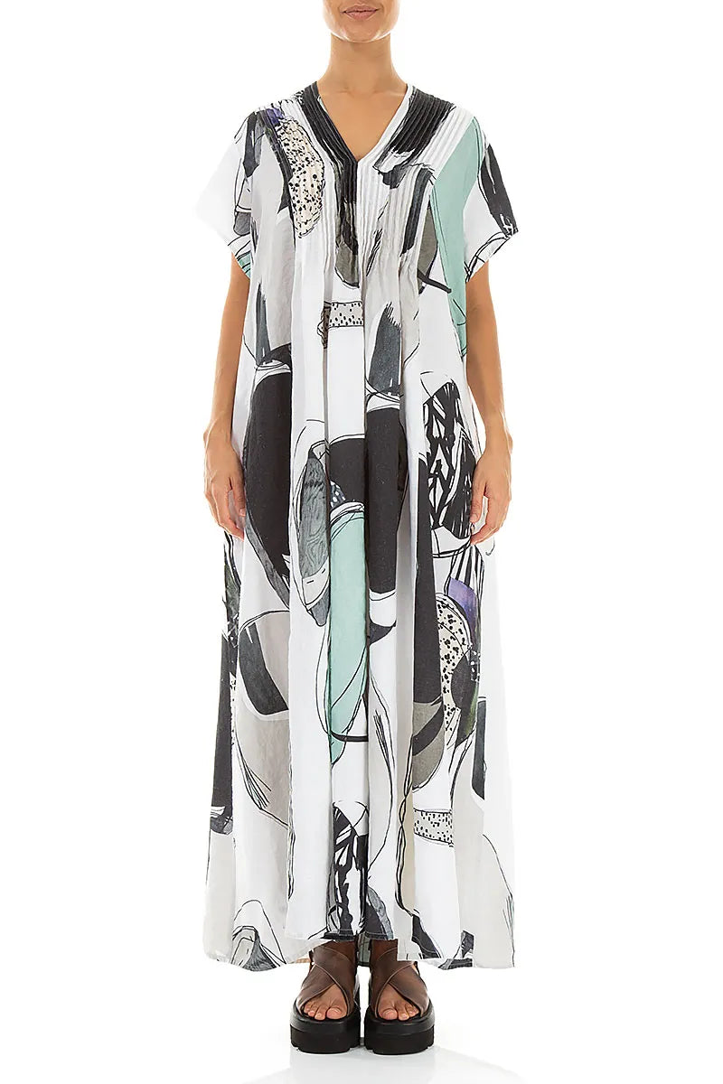 Romantisches Leinenkleid mit Stonewash-Effekt