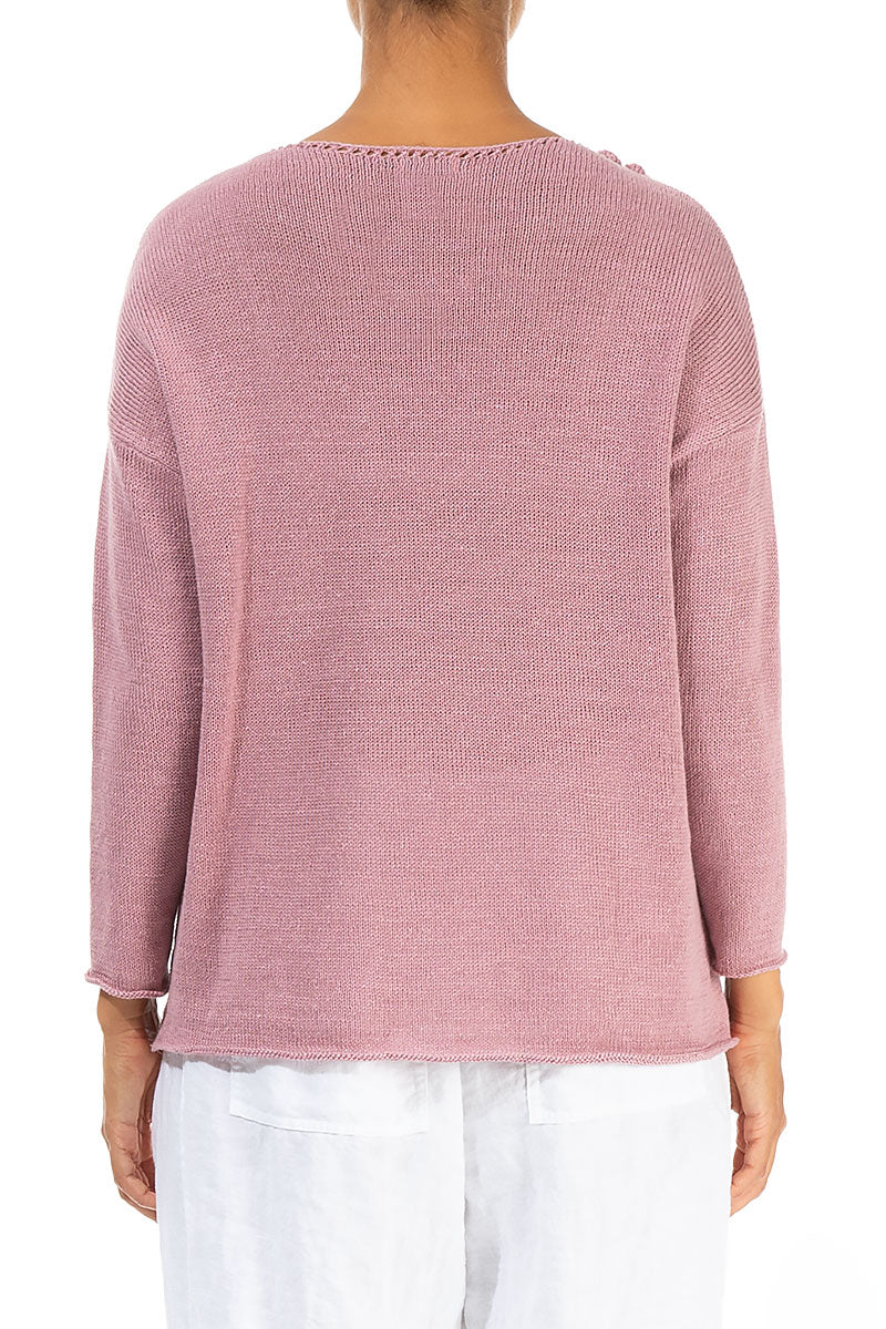 Rosette Mauve Pink Linen Jumper 2