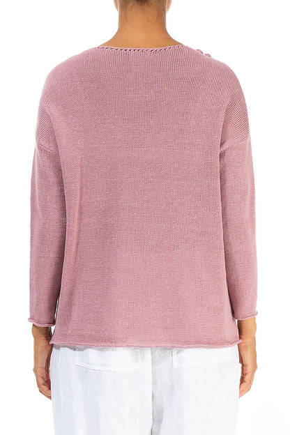 Rosette Mauve Pink Linen Jumper 2