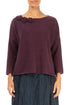 Rosette Mulberry Wool Sweater 1