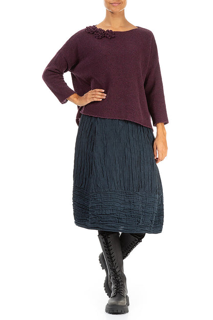 Rosette Mulberry Wool Sweater 4