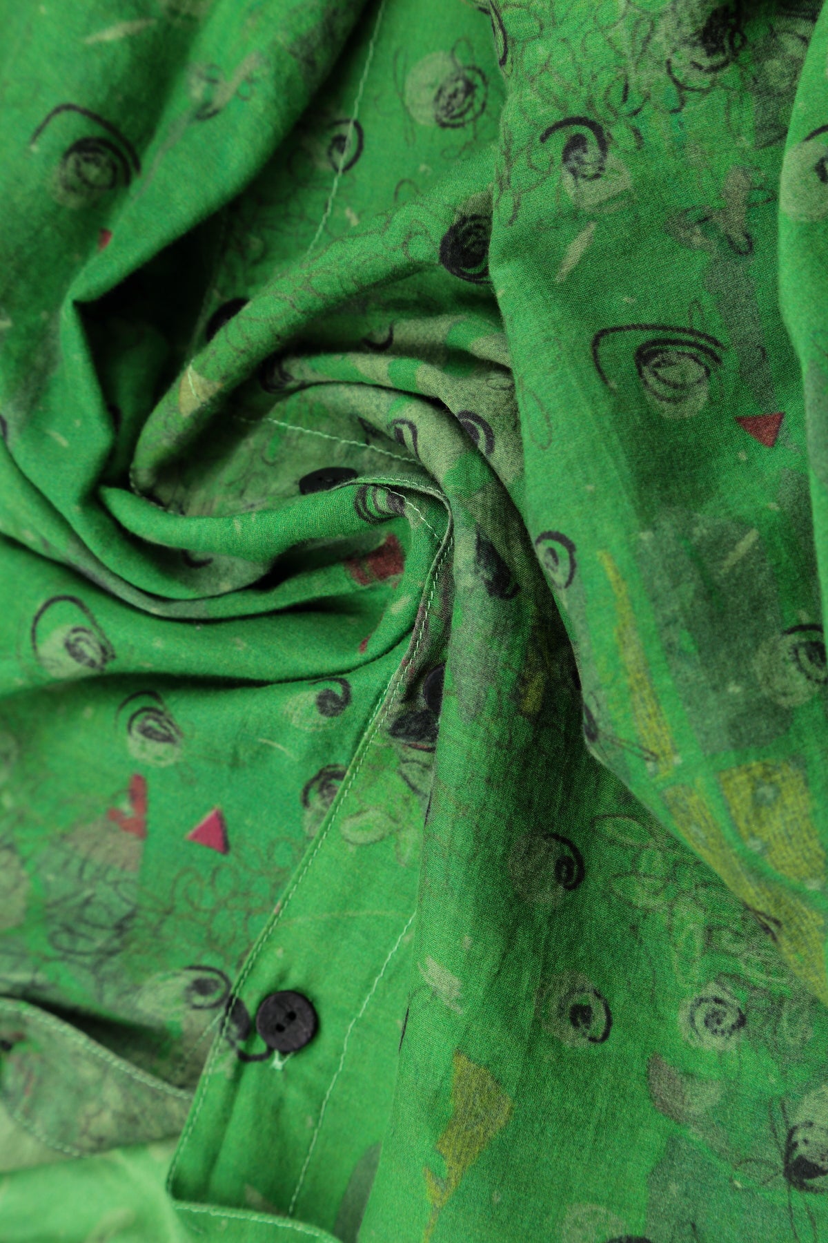 Rounded Hem Meadow Silk Cotton Shirt