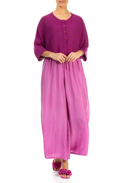 Rounded Orchid Linen Cardigan 4