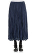 Royal Blue Crumpled Pure Silk Skirt 1