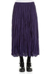Royal Purple Crumpled Pure Silk Skirt 1