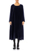Royal Purple Silk Velvet Shift Dress 1