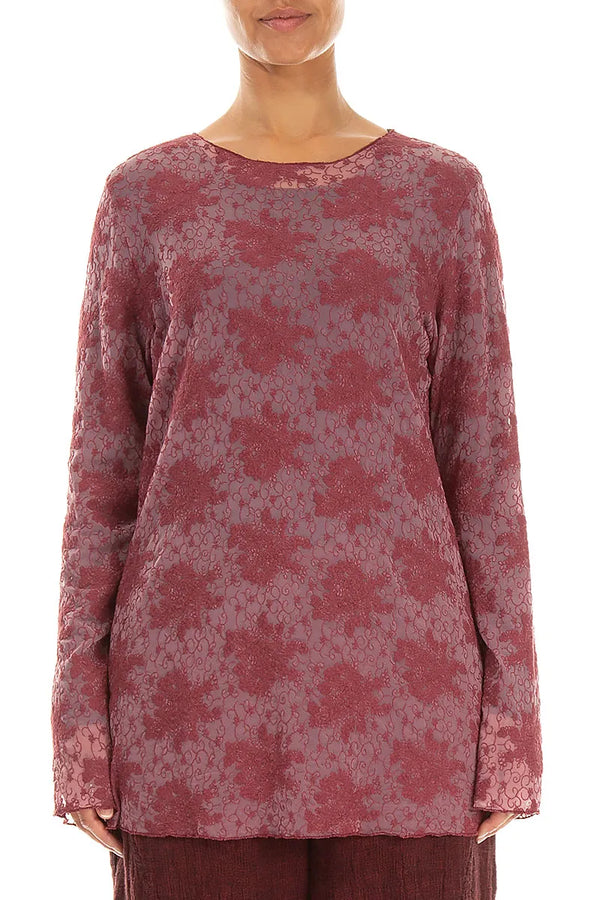 Ruby Floral Cotton Lace Blouse