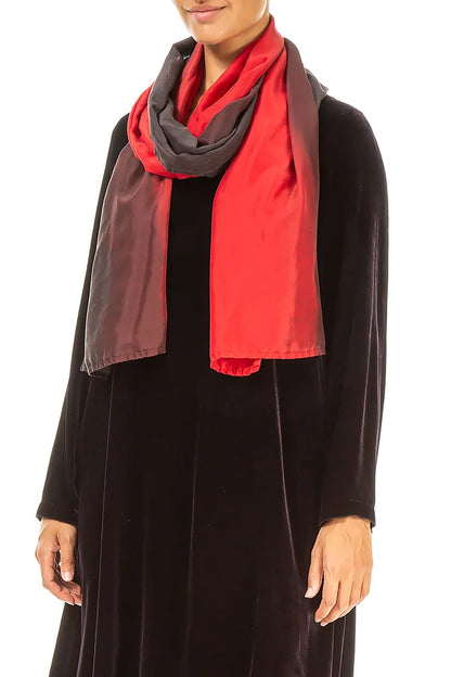 Ruby Mist Ombré Pure Silk Scarf 3