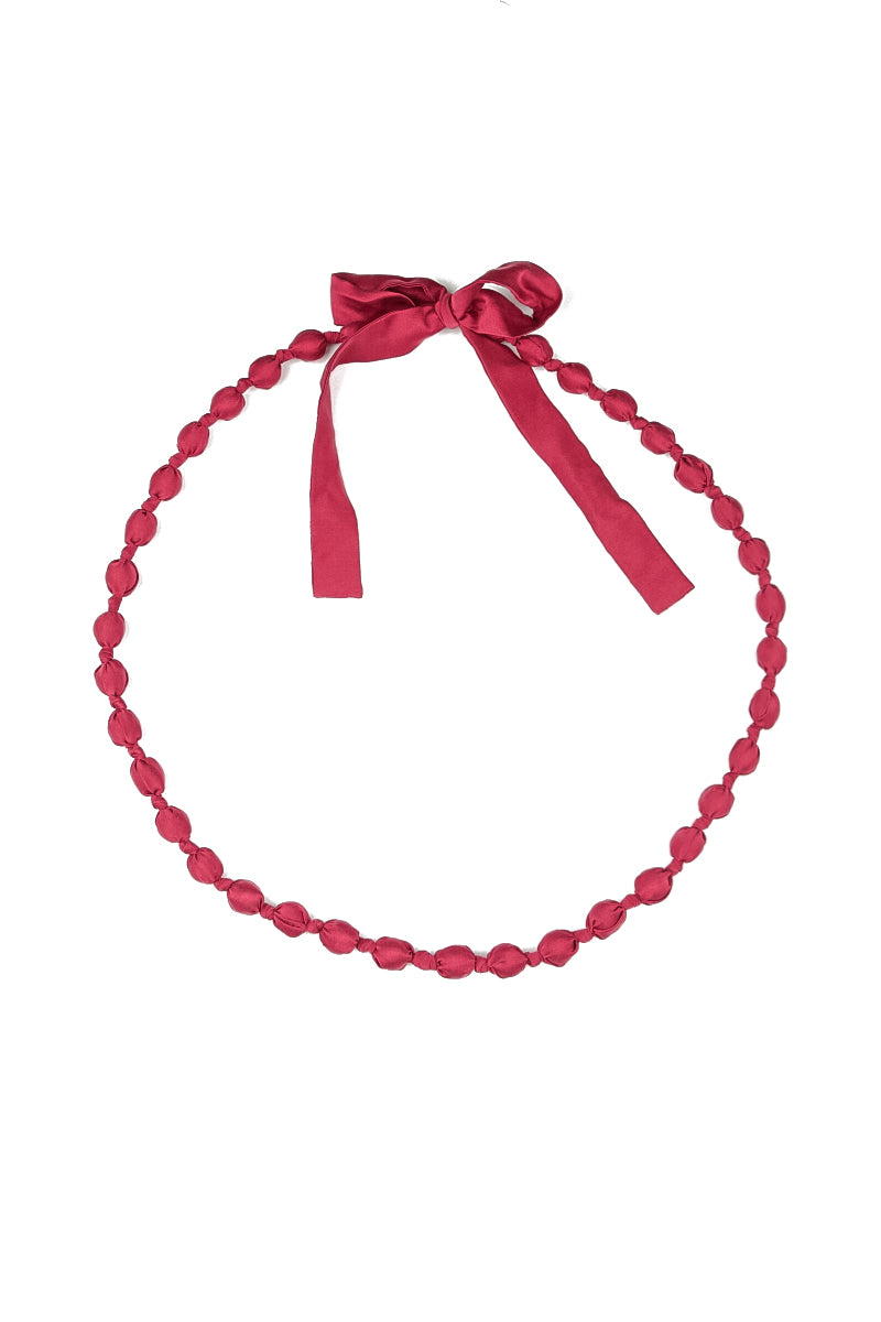 Ruby Silk Fine Bead Necklace