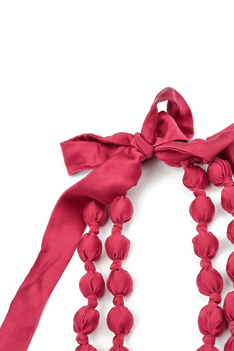 Ruby Silk Fine Bead Necklace