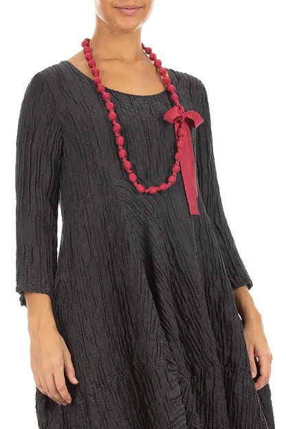 Ruby Silk Fine Bead Necklace