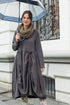 Ruched Graphite Cotton Dress 6