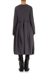 Ruched Graphite Cotton Dress 2