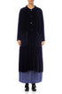 Ruched Pockets Royal Purple Silk Velvet Jacket - Coat 1