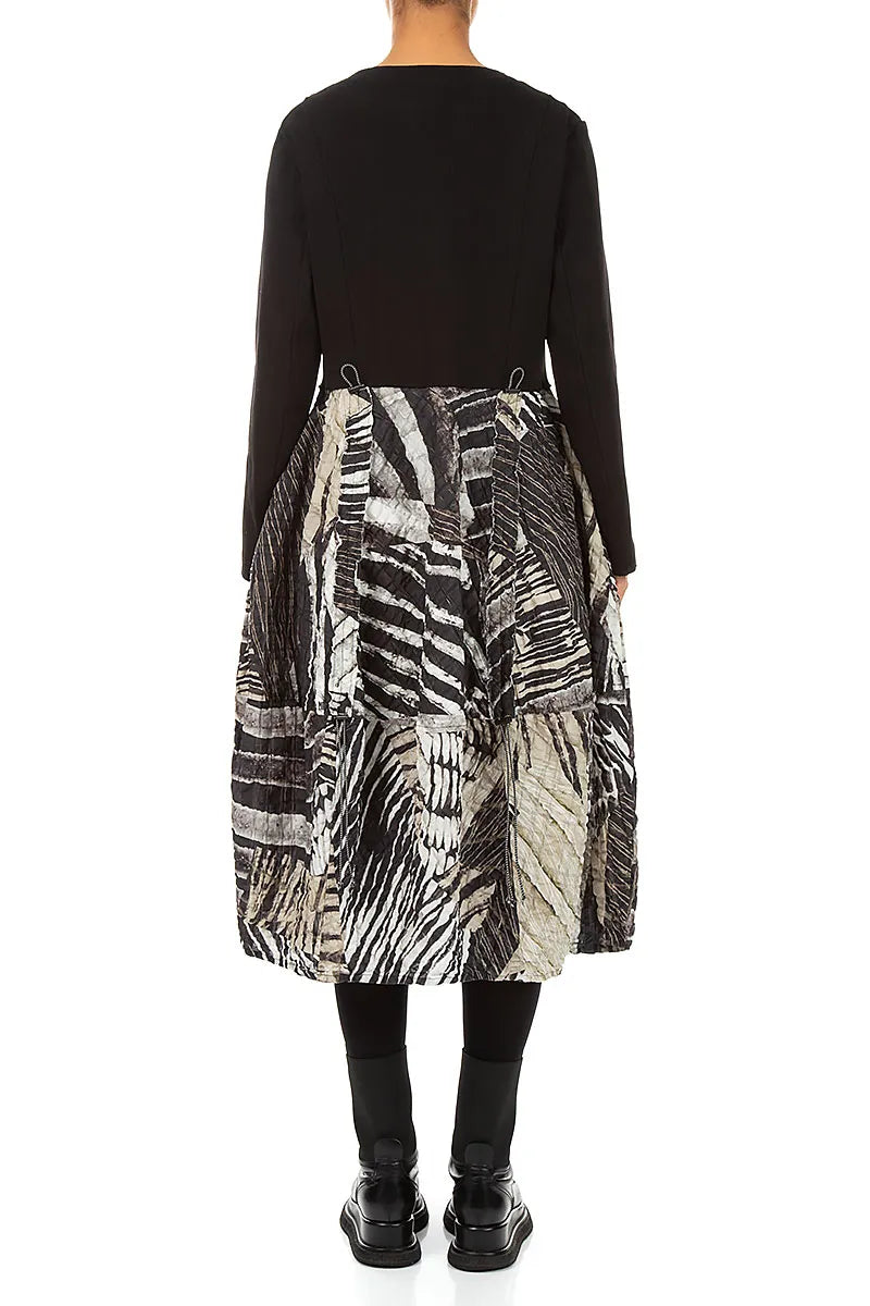 Ruched Wild Ink Cotton Dress 2