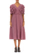 Ruffle Mauve Taupe Linen Dress 1