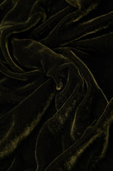 Ruffled Forest Mist Silk Velvet Scarf 4