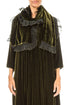 Ruffled Forest Mist Silk Velvet Scarf 1