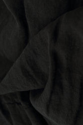 Ruffled Fringed Black Linen Blouse 5