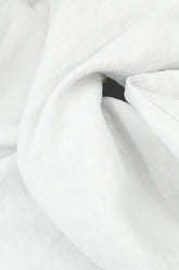 Ruffled Fringed White Linen Blouse 5