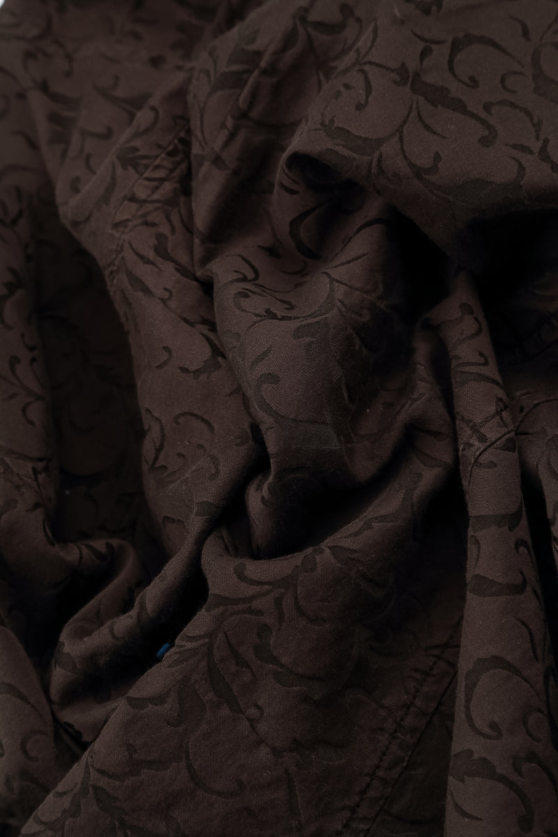 Balloon Ornamented Forest Brown Silk Cotton Skirt