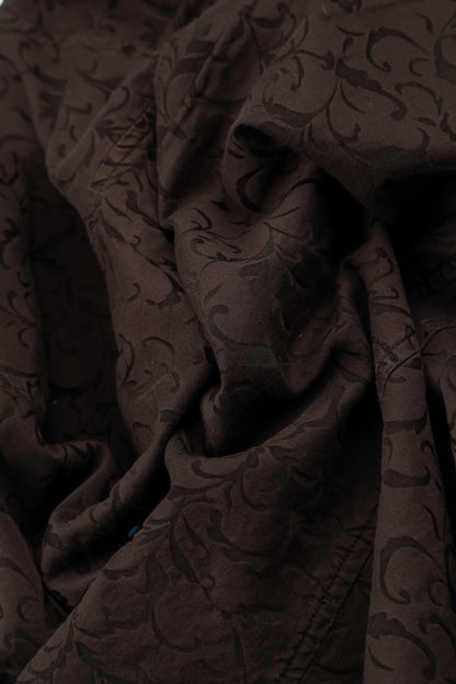 Balloon Ornamented Forest Brown Silk Cotton Skirt