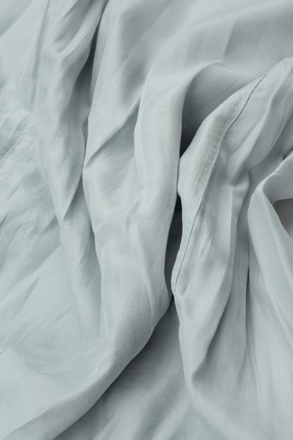 Silver Grey Crumpled Pure Silk Tunic 5