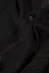 Loose Black Mesh Silk Jacket 5