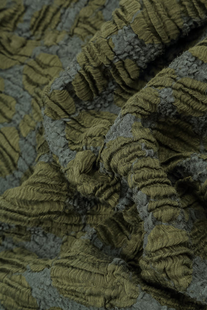 Long Sleeves Forest Mist Circle Silk Linen Blouse 5