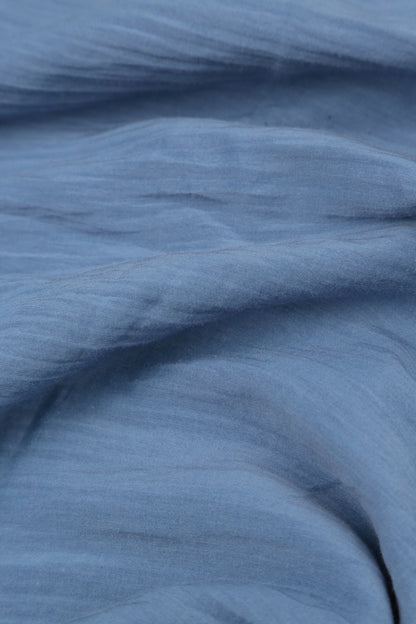 Ruffled Layered Blue Nova Silk Cotton Tunic 5
