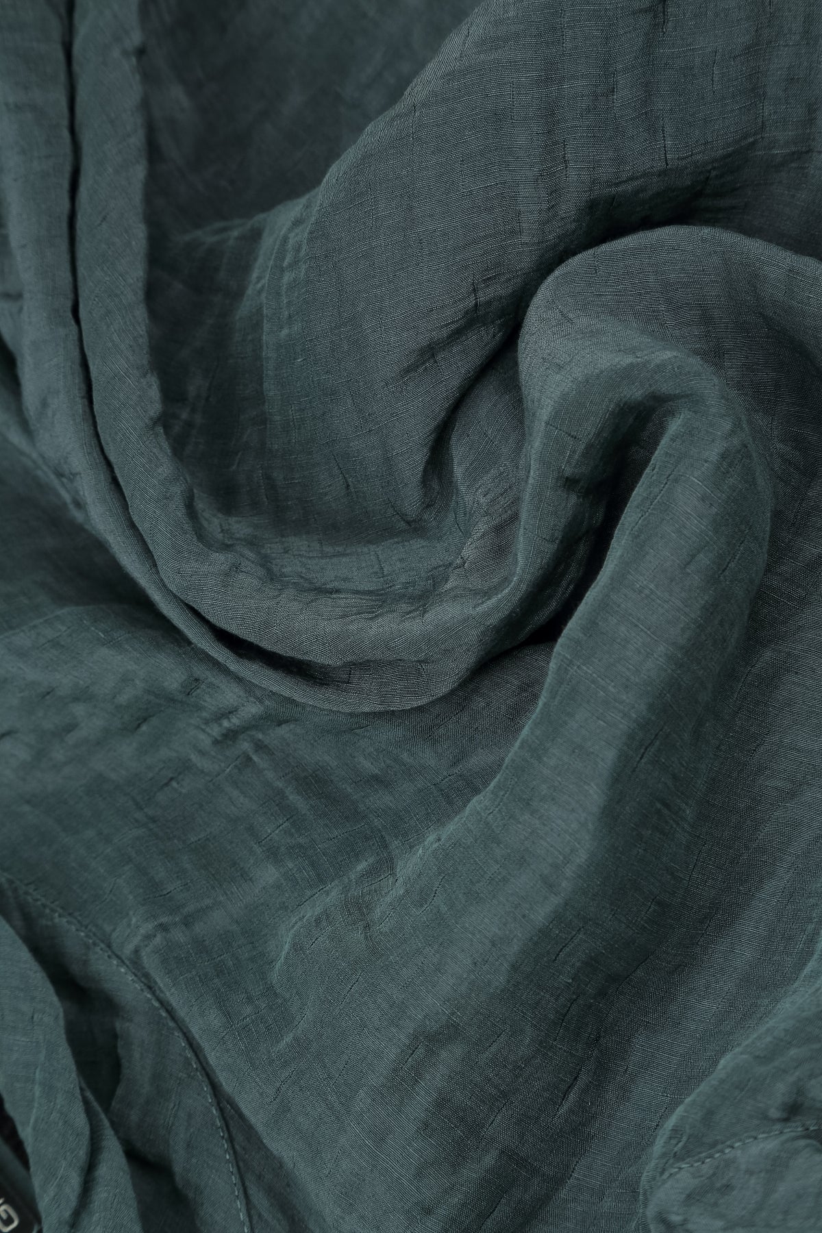 Collar Textured Slate Silk Linen Jacket