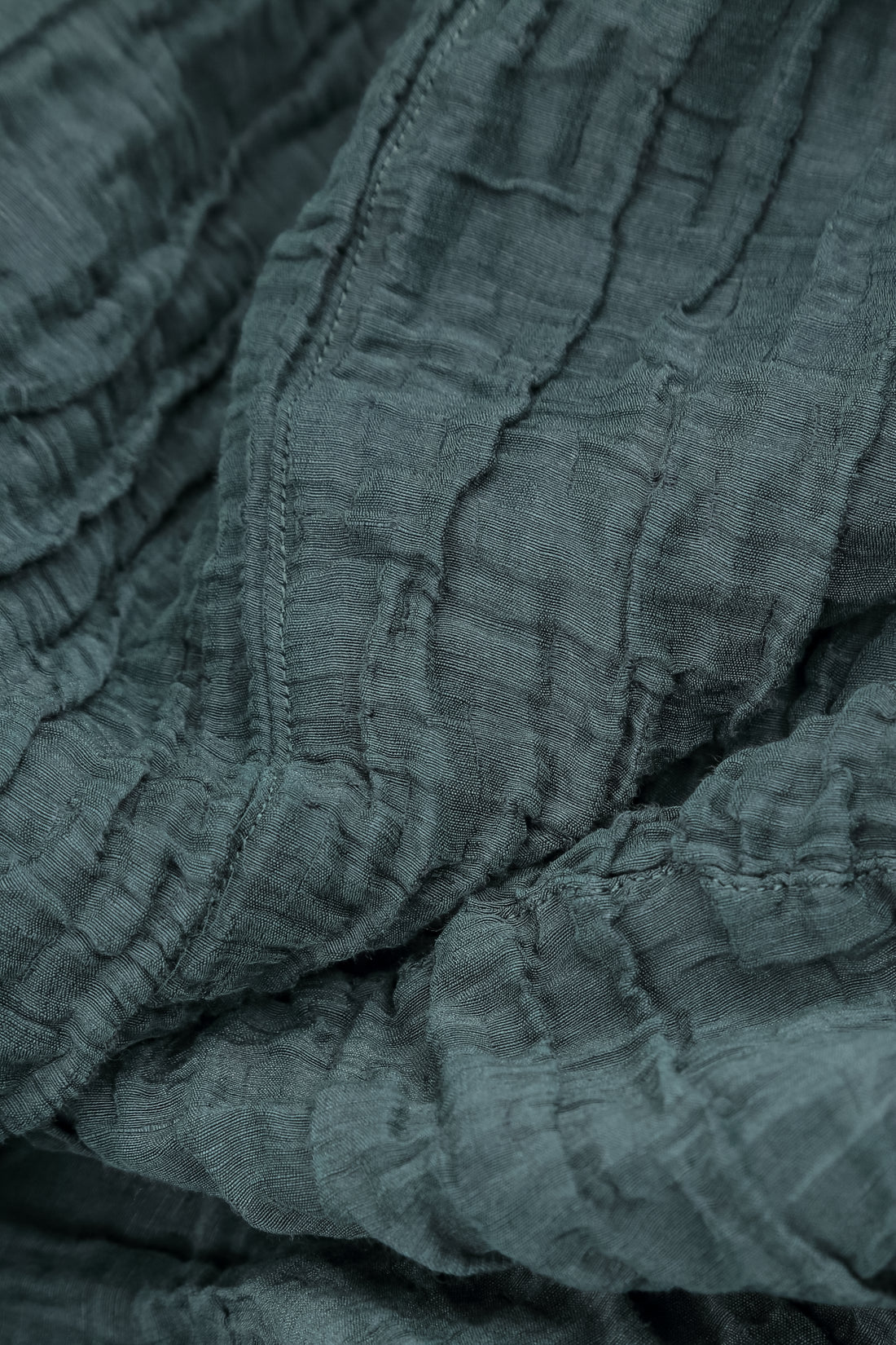 Ruched Hem Slate Crinkled Silk Linen Trousers 4