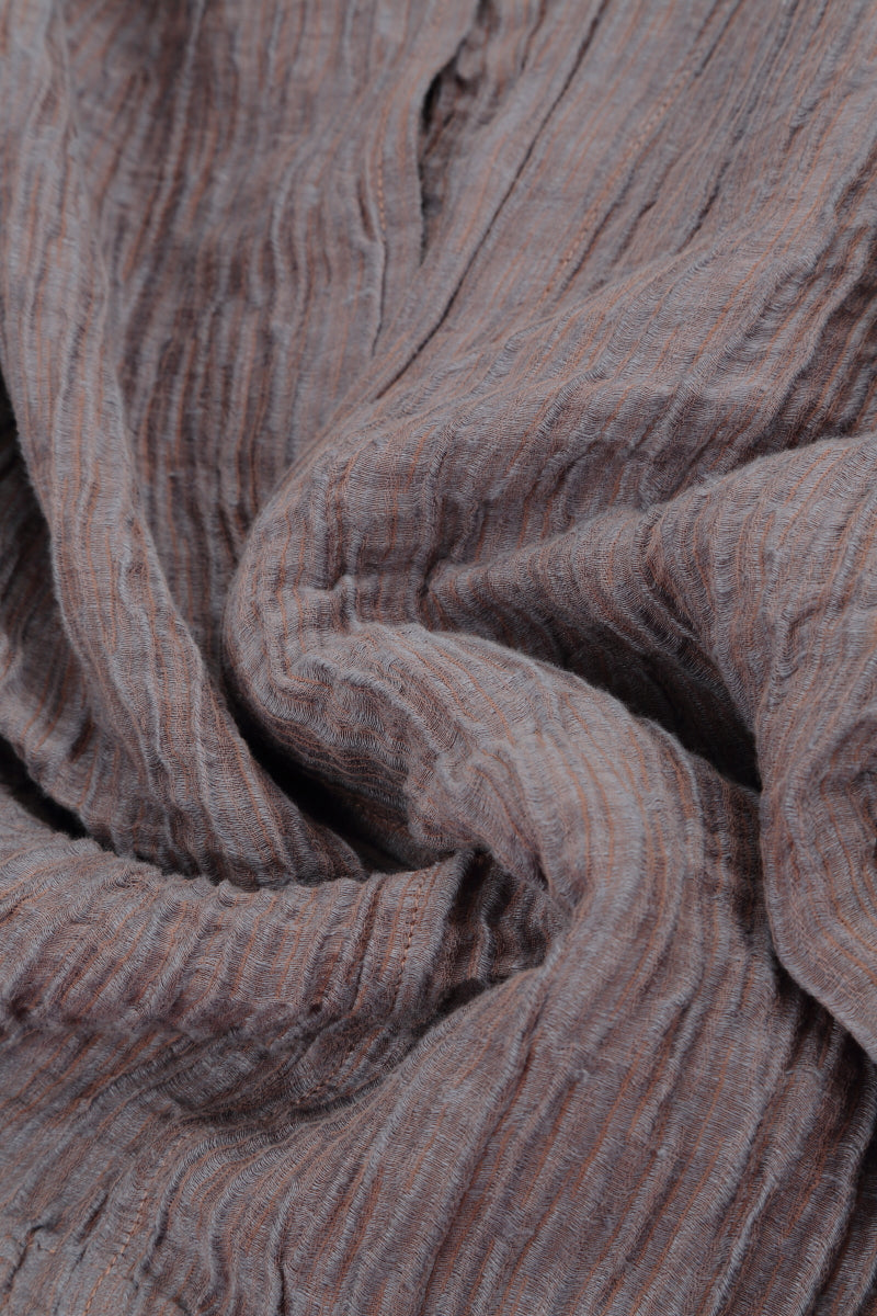 Romantic Crinkled Truffle Silk Dress 5