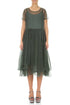 Sage Layered Silk Chiffon Dress 1