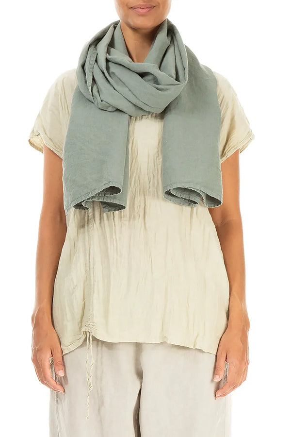 Sage Linen Scarf 1